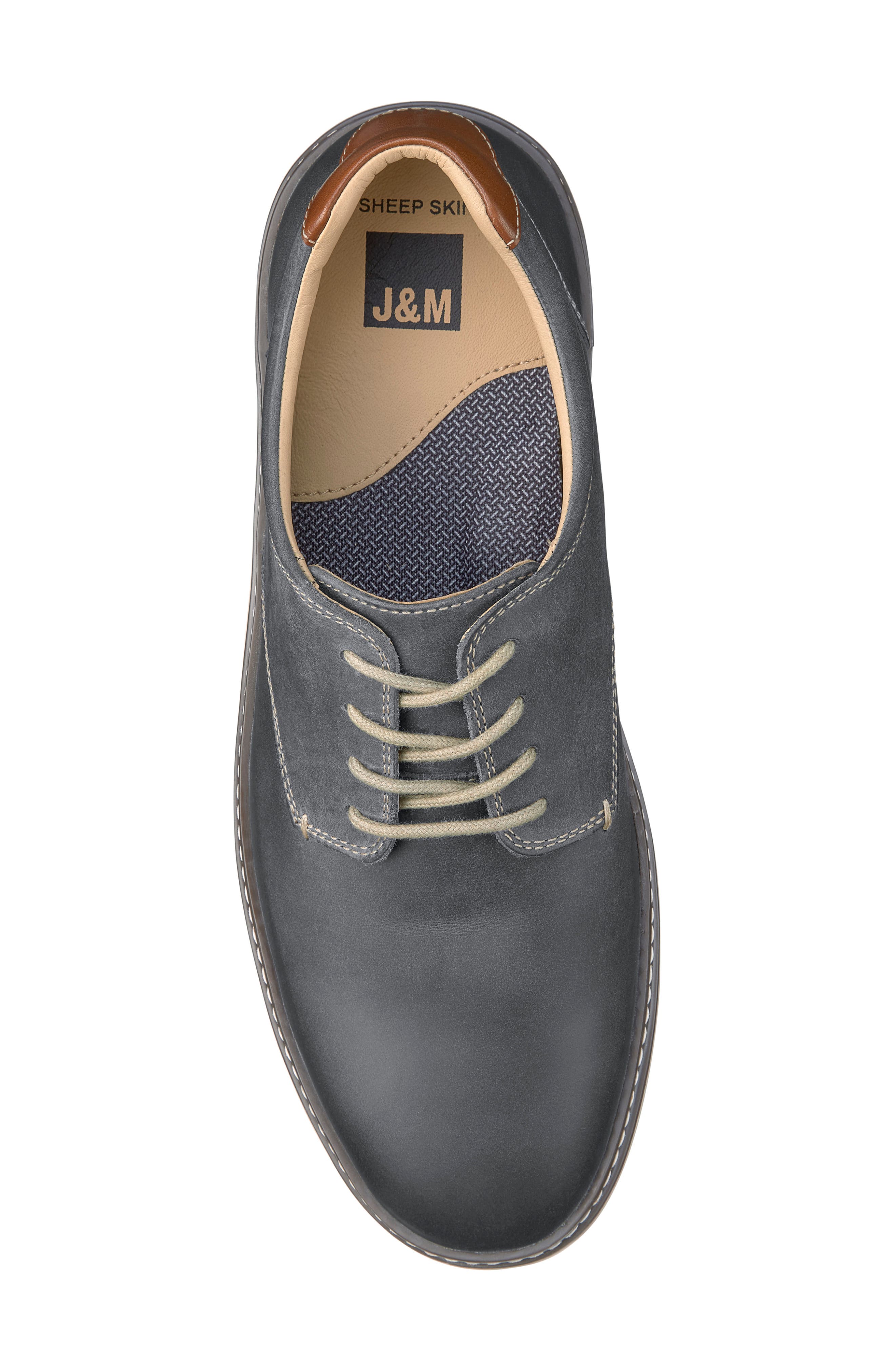 'McGuffey' Plain Toe Derby, Alternate, color, GRAY OILED FULL GRAIN