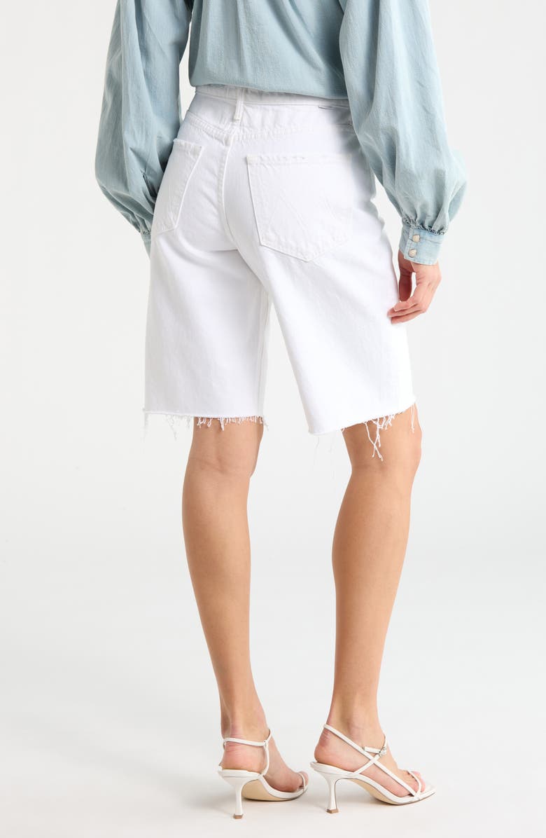 MOTHER The Maven Frayed Denim Bermuda Shorts, Alternate, color, 