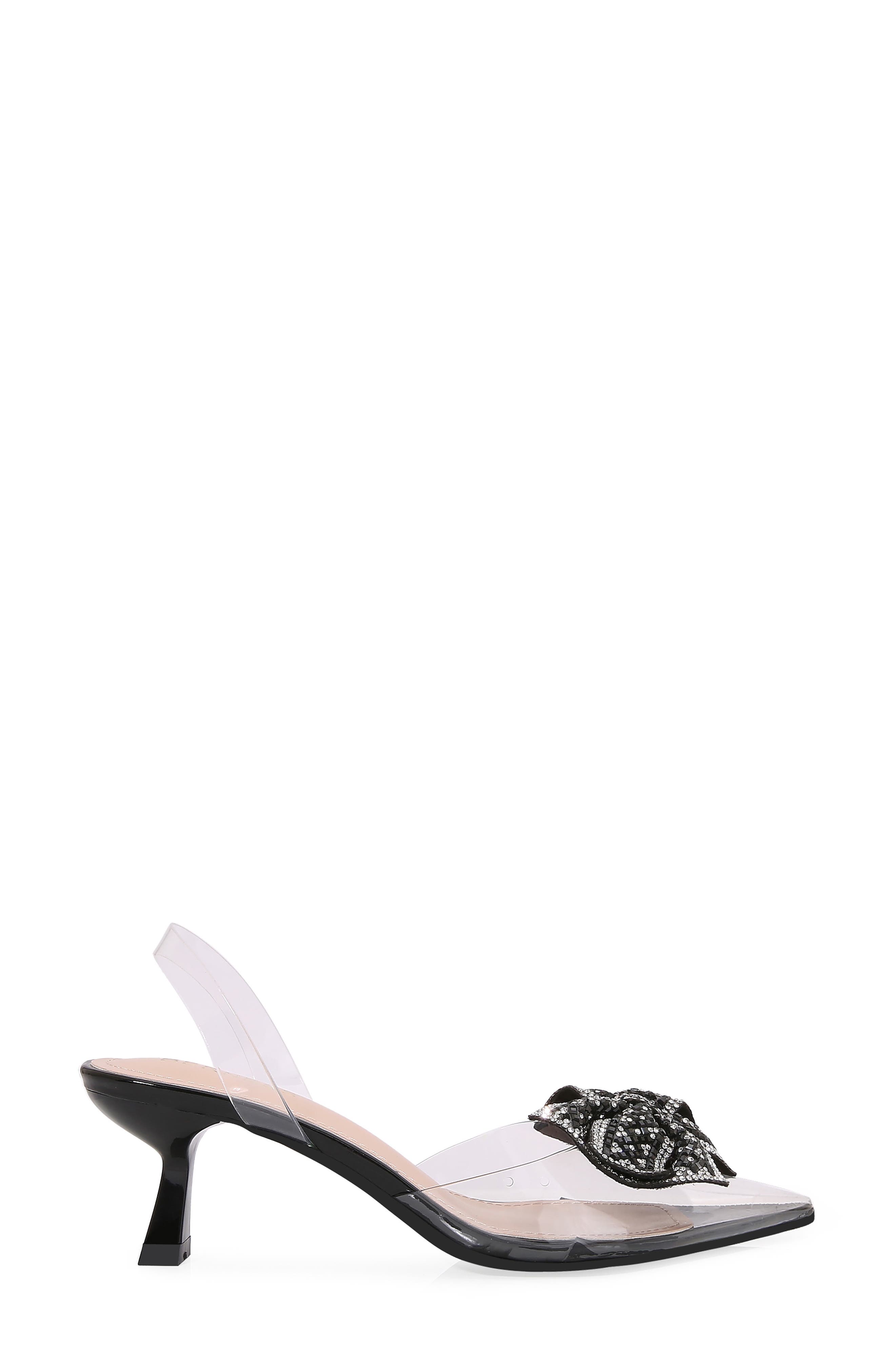 BERNESS Ninetta Clear Kitten Heel Pump, Alternate, color, Black