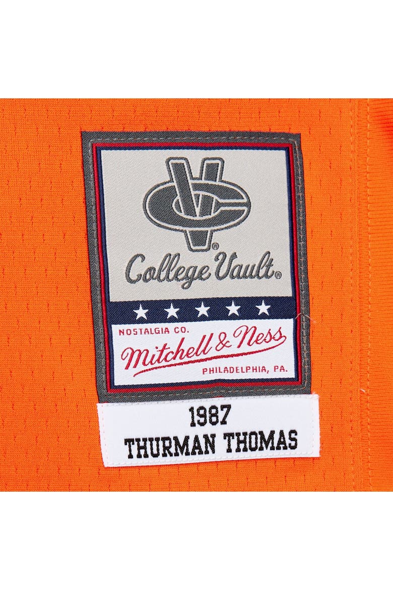 Men's Mitchell & Ness Thurman Thomas Orange Oklahoma State Cowboys 1987 Replica Jersey, Alternate, color, Orange
