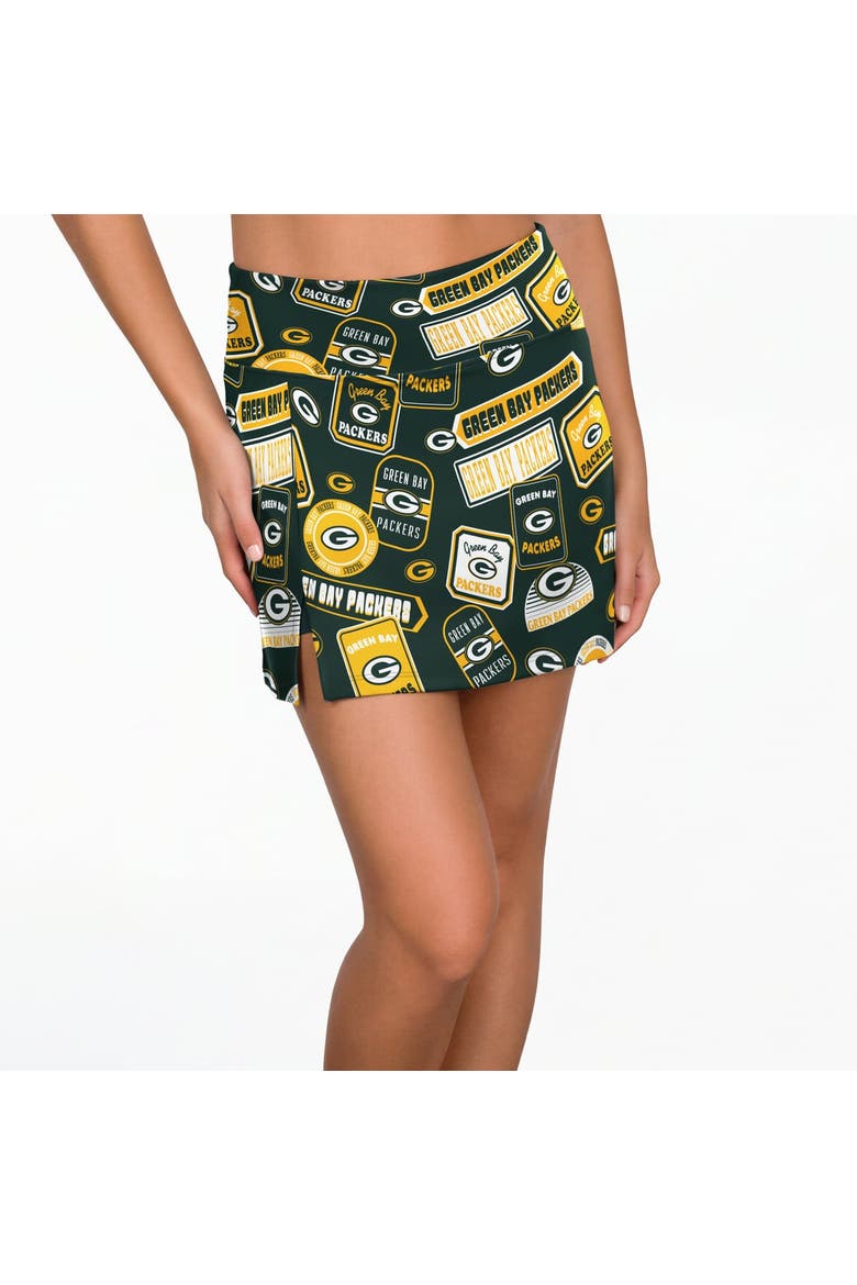 Women's Concepts Sport Hunter Green Green Bay Packers Grady Sleep Skort, Main, color, Hunter Green