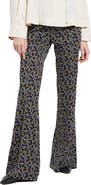 ottod'Ame Printed Flare Trousers