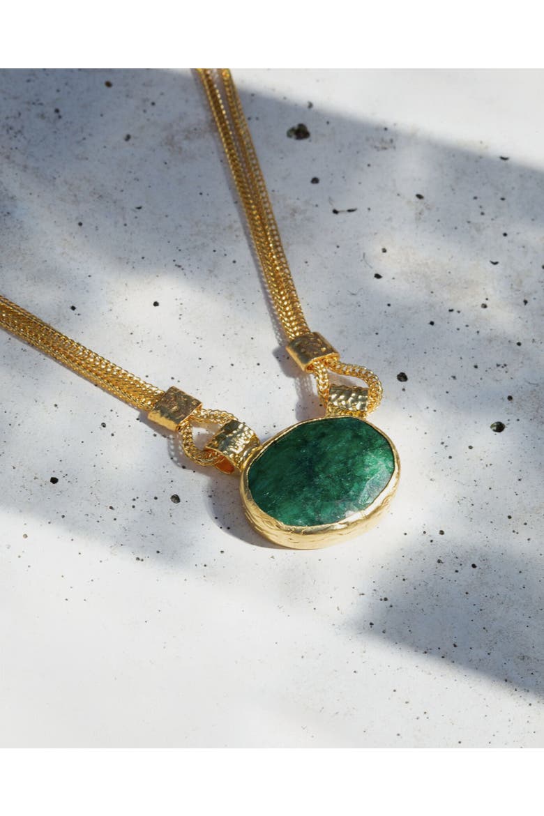 Daphne Chain Necklace, Alternate, color, Brass
