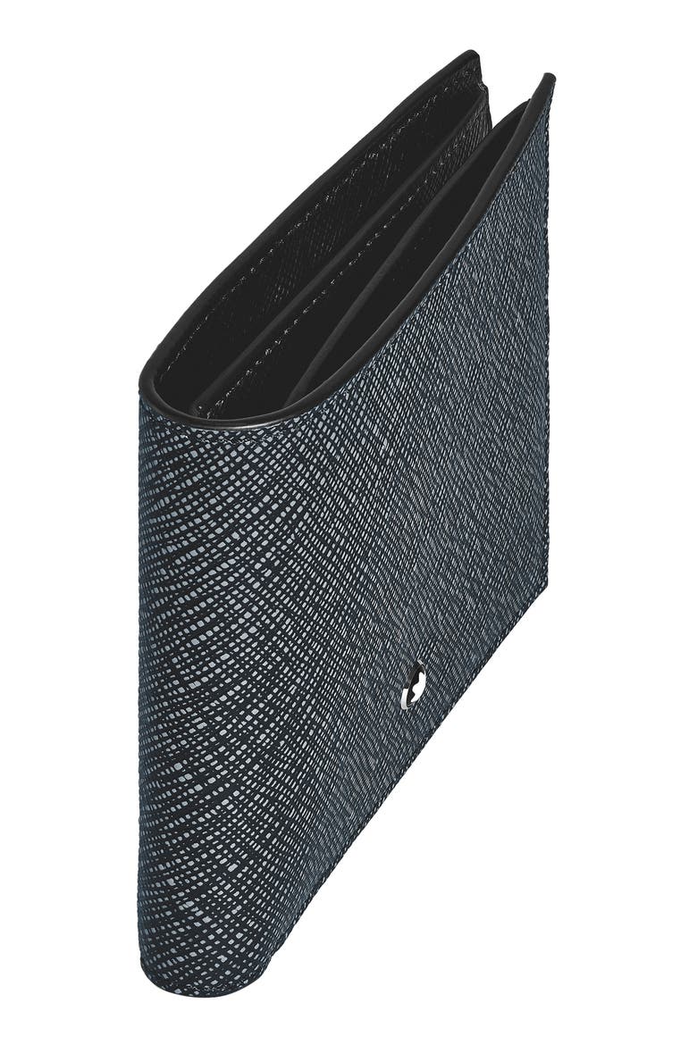 Sartorial Leather Bifold Wallet, Alternate, color, TWEED BLUE