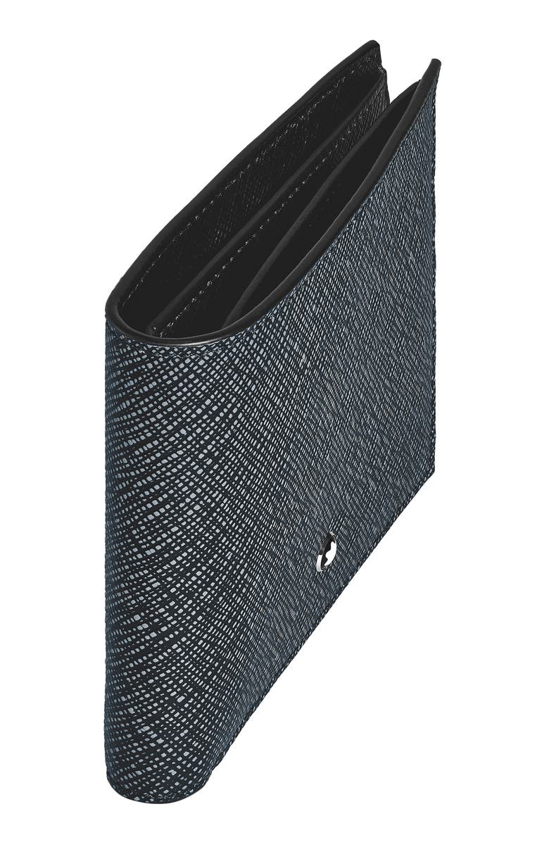 Montblanc Sartorial Leather Bifold Wallet, Alternate, color, Tweed Blue