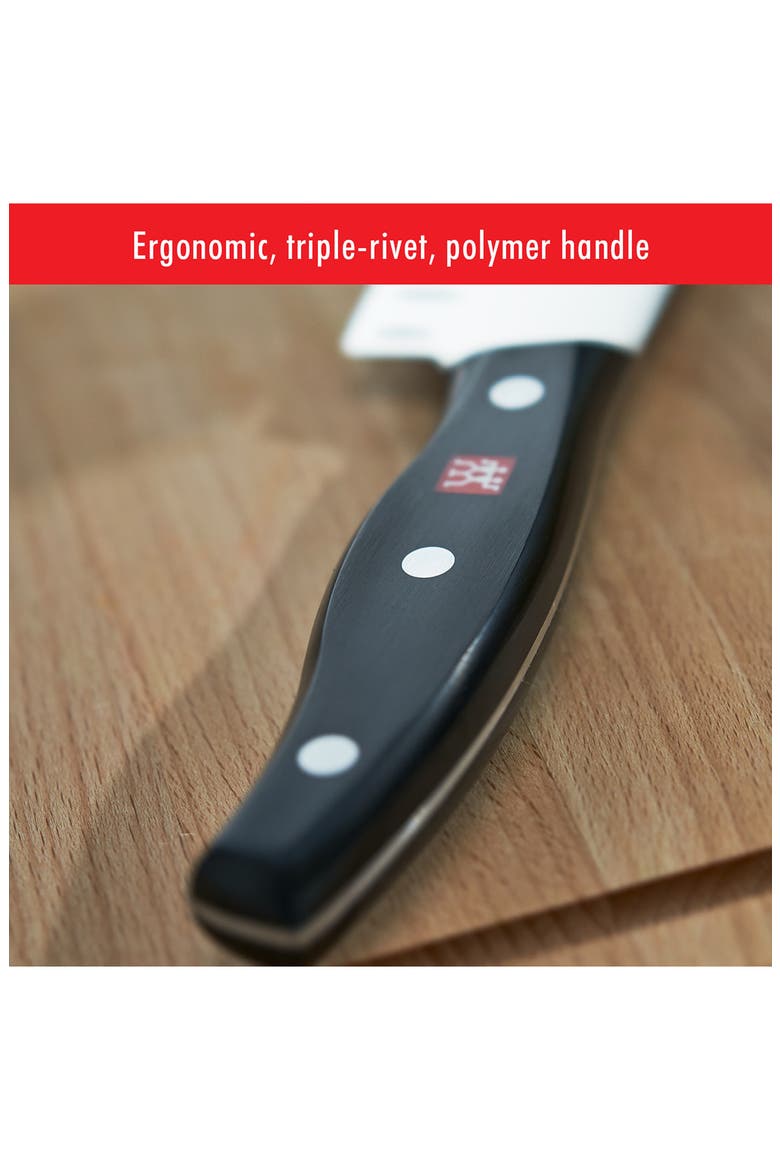 TWIN Signature 7-Inch Hollow Edge Santoku Knife, Alternate, color, SILVER