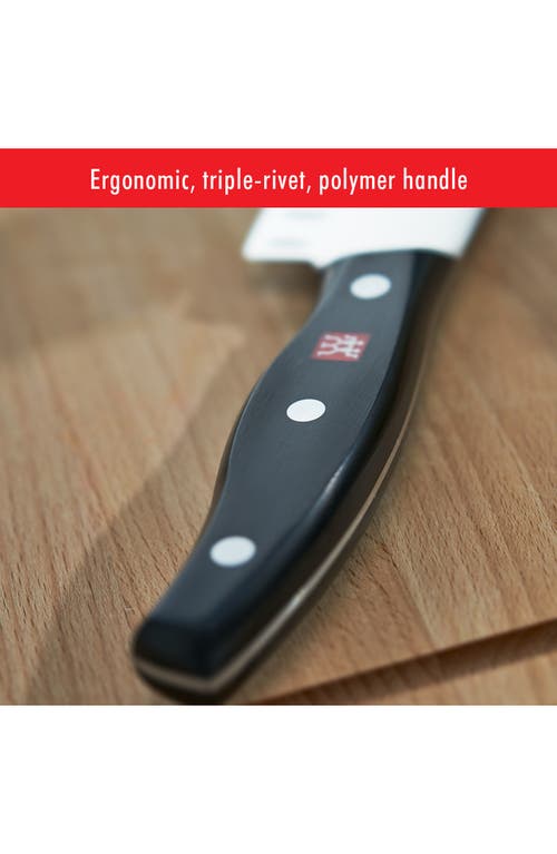 Zwilling Twin Signature 7-inch Hollow Edge Santoku Knife In Black