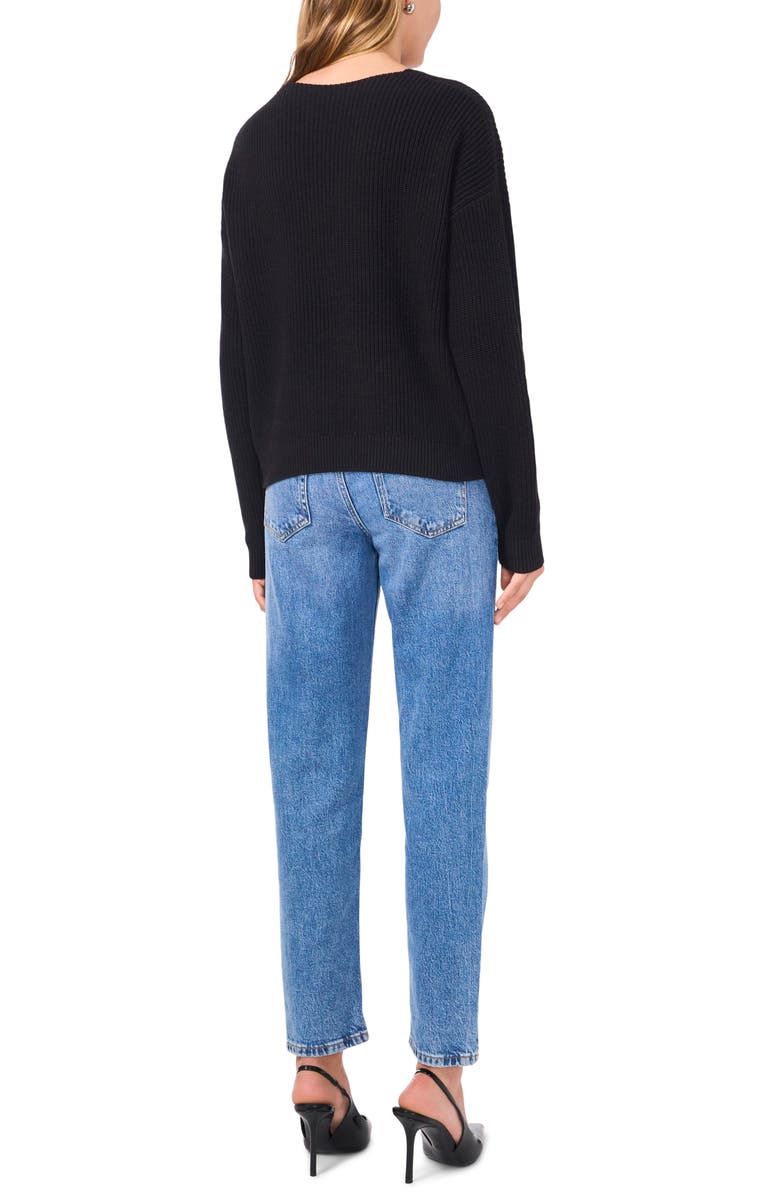 1.STATE Diagonal Rib V-Neck Sweater, Alternate, color, 