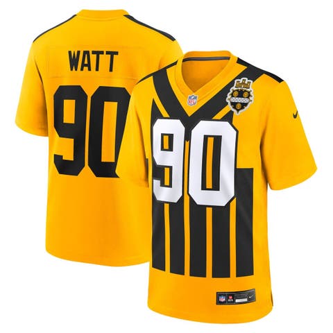 Youth Nike T.J. Watt Gold Pittsburgh Steelers Alternate 1933 Throwback Game Jersey