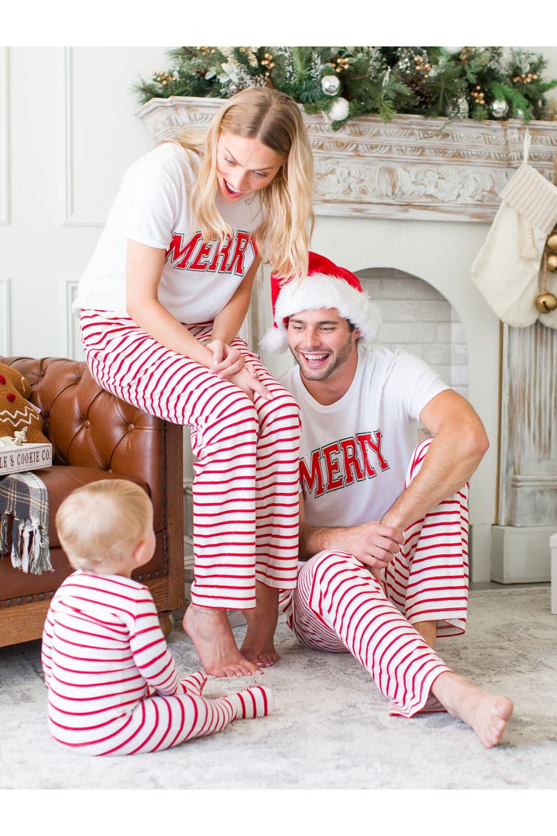 Modal Blend Baby Boys One Piece Footie Pajamas, Alternate, color, Red & White Stripe