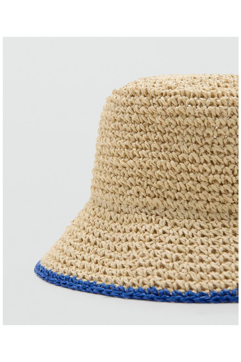 Straw Bucket Hat, Alternate, color, BLUE
