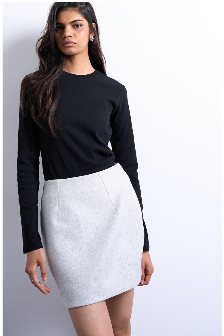 A-Line Miniskirt, Alternate, color, GREY