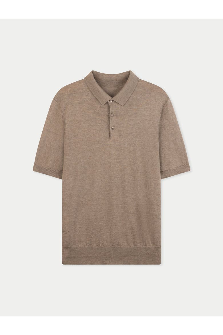 Men Classic Polo Shirt with Short Sleeve, Main, color, timber wolf
