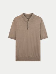 Gobi Cashmere Men Classic Polo Shirt with Short Sleeve