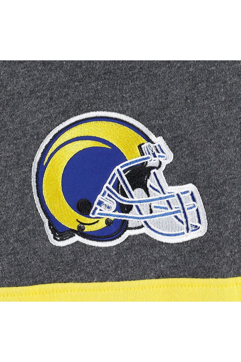 Men's Starter Heather Charcoal/Royal Los Angeles Rams Extreme Pullover Hoodie, Alternate, color, Heather Gray