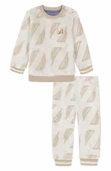 Nautica Sail Print Velour Sweater & Pants Set