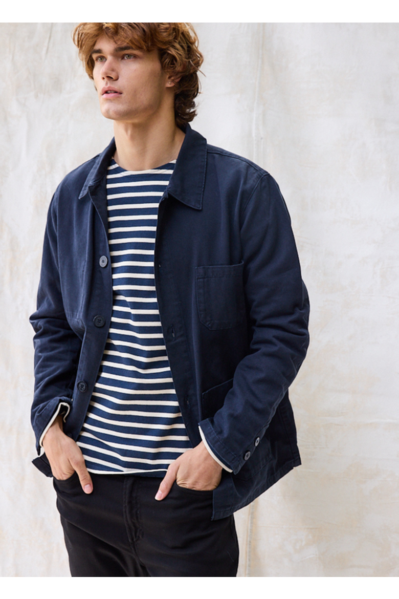 SIROCCO II - French Chore Canvas Jacket, Alternate, color, Navy