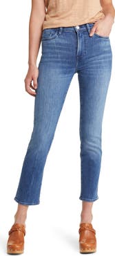 FRAME Le High Ripped Straight Leg Jeans