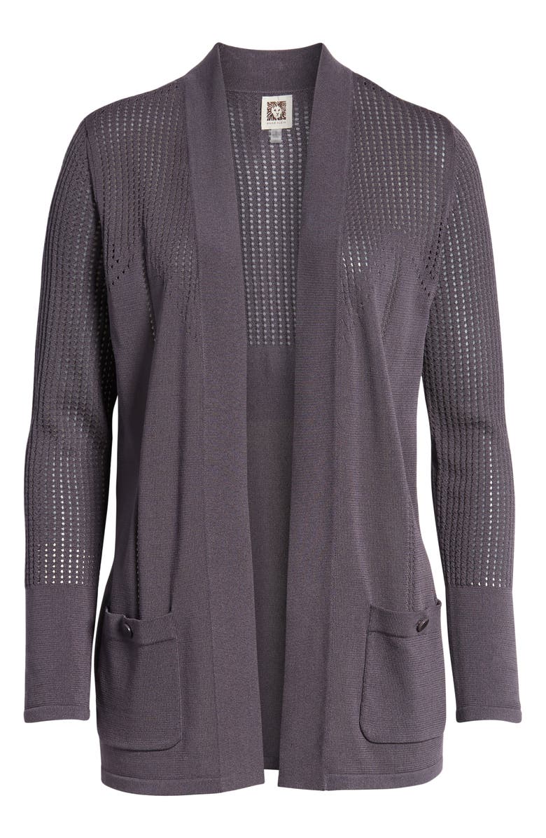 Anne Klein Malibu Pointelle Cardigan, Alternate, color, 