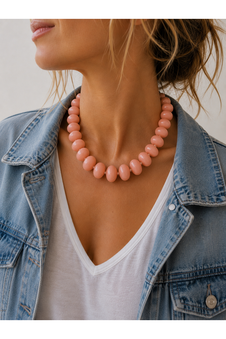 Coral Cabana Necklace, Alternate, color, Coral