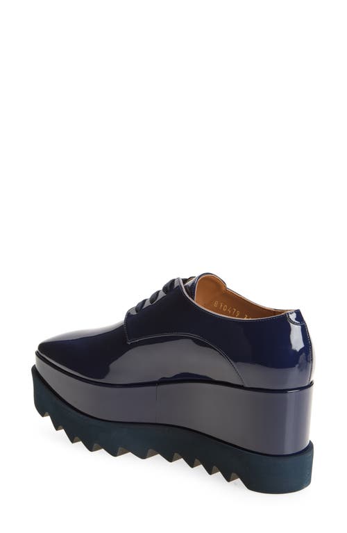 Stella Mccartney Sneakelyse Patent Platform Sneaker In Blue