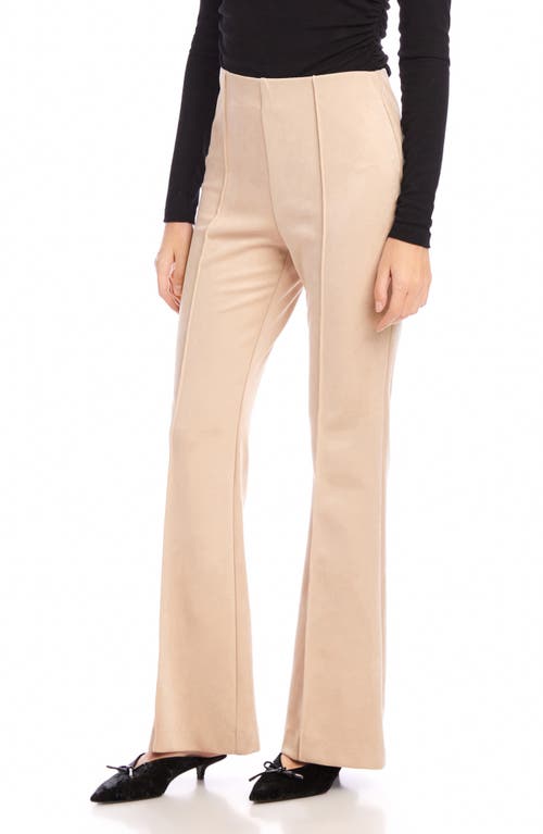 FIFTEEN TWENTY FIFTEEN TWENTY ELLIE PINTUCK BOOTCUT FAUX SUEDE PANTS 