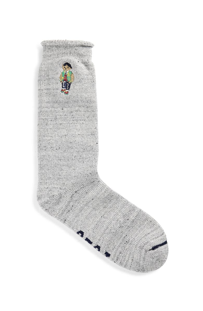 Polo Ralph Lauren Sweatshirt Bear Crew Socks, Main, color, 
