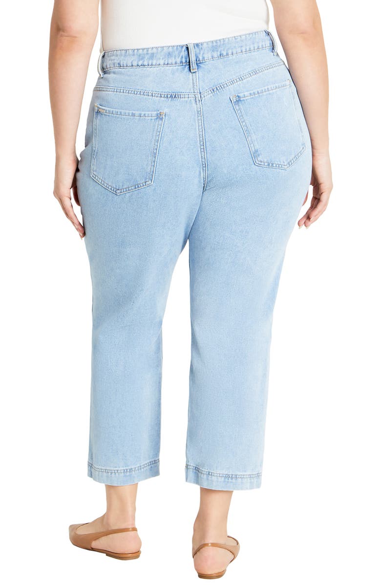 City Chic Kenia Straight Jeans, Alternate, color, Denim Light