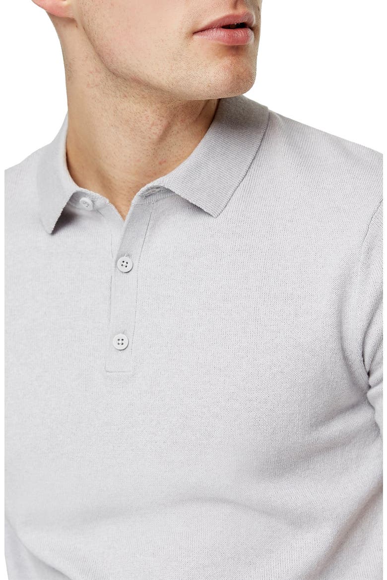 Solid Knit Polo, Alternate, color, GREY