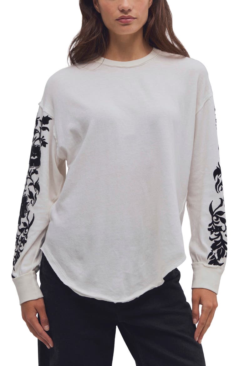 Flora Graphic Long Sleeve T-Shirt, Main, color, DUST COMBO