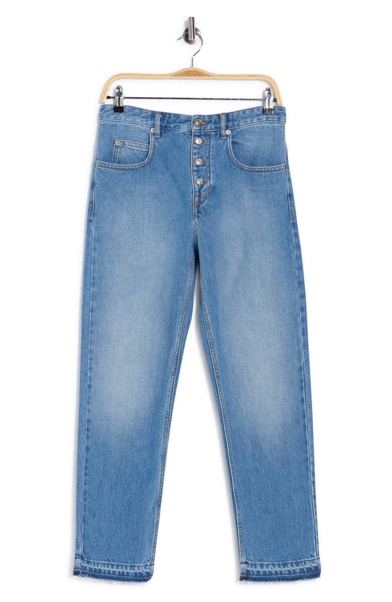Isabel Marant Étoile Belden High Waist Crop Straight Leg Jeans, Alternate, color, Light Blue