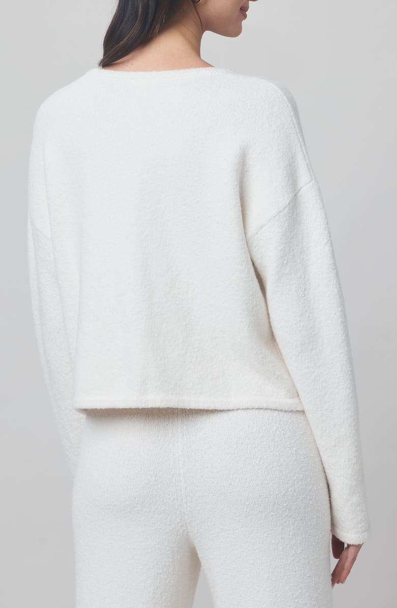 Splendid x @cellajaneblog Bouclé Cardigan, Alternate, color, Snow