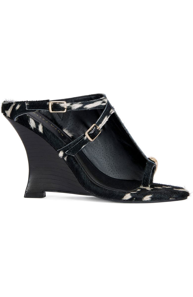 AZALEA WANG Giannis Genuine Calf Hair Wedge Sandal, Alternate, color,