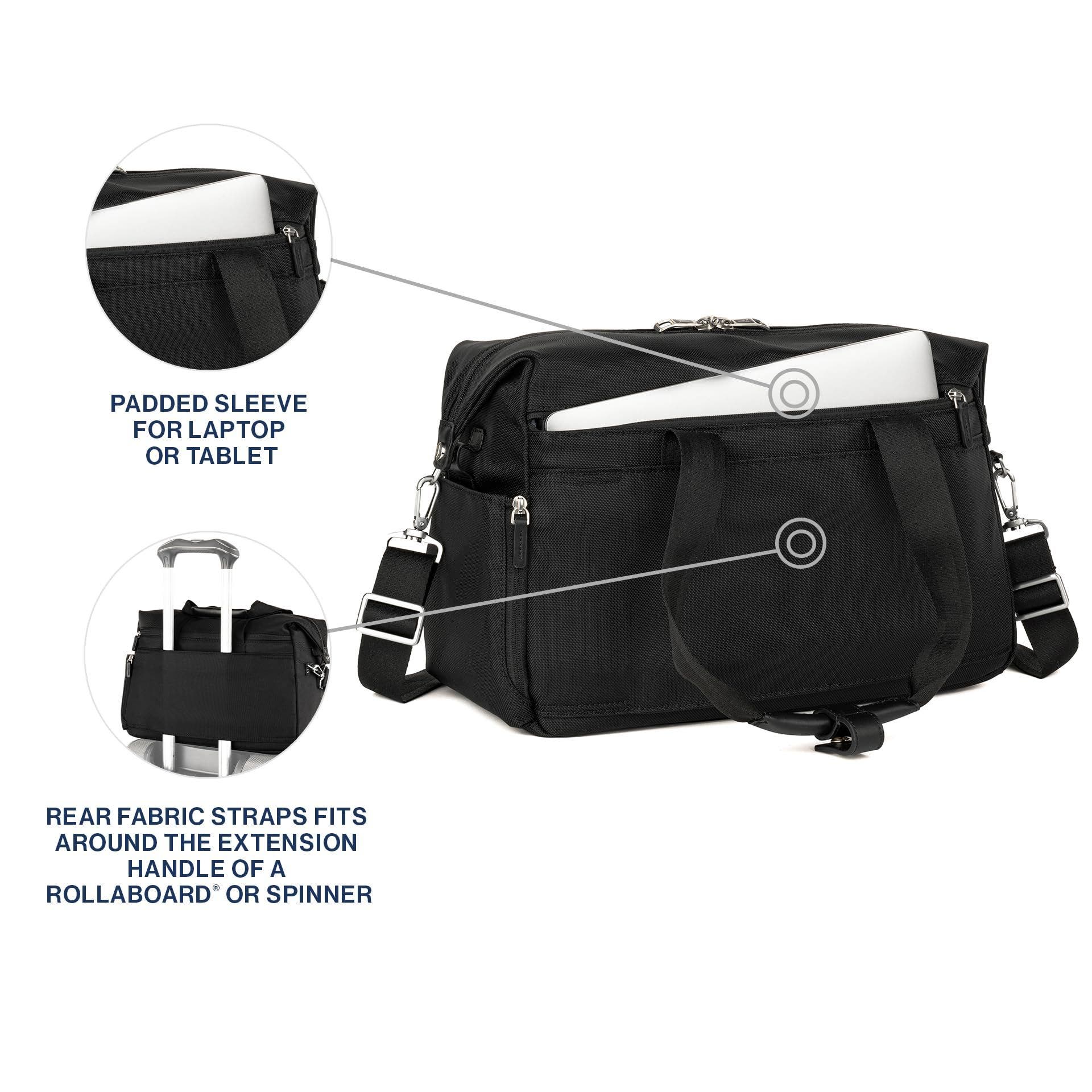 TRAVELPRO Platinum Elite Carry on Soft Travel Underseat Tote Bag, Alternate, color, Black