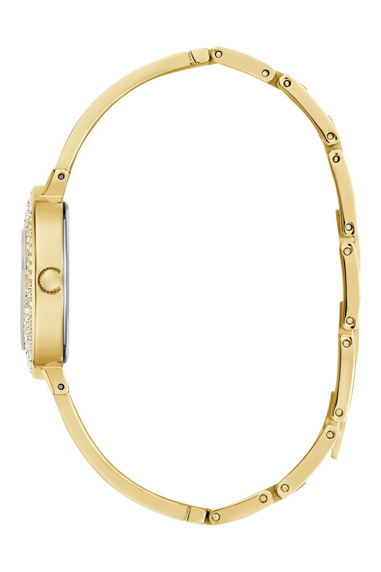 Crystal Heart Dial Bracelet Watch, 30mm, Alternate, color, WHITE/ GOLD