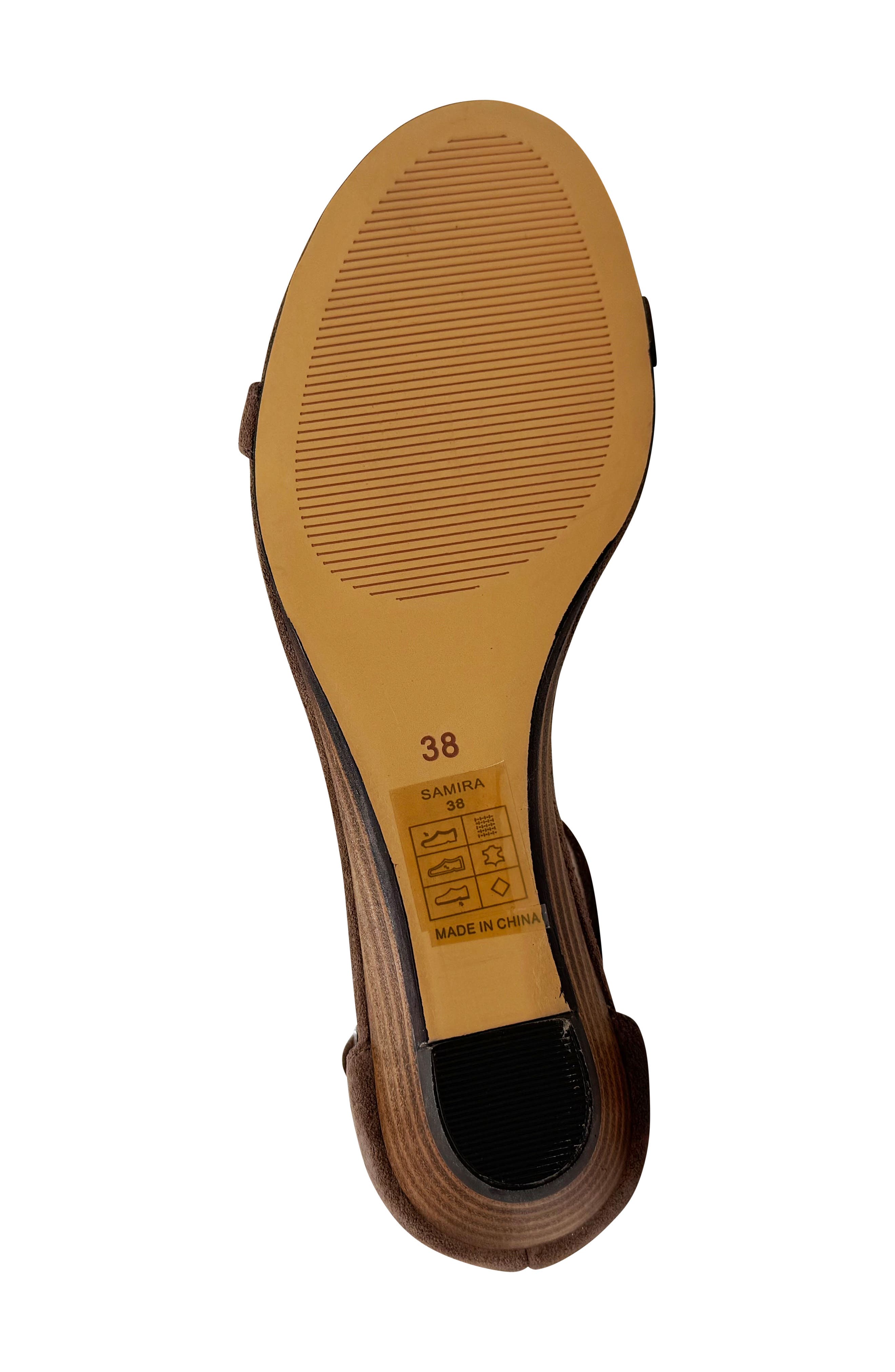 CHELSEA CREW Samira Wedge Sandal, Alternate, color, Taupe Suede