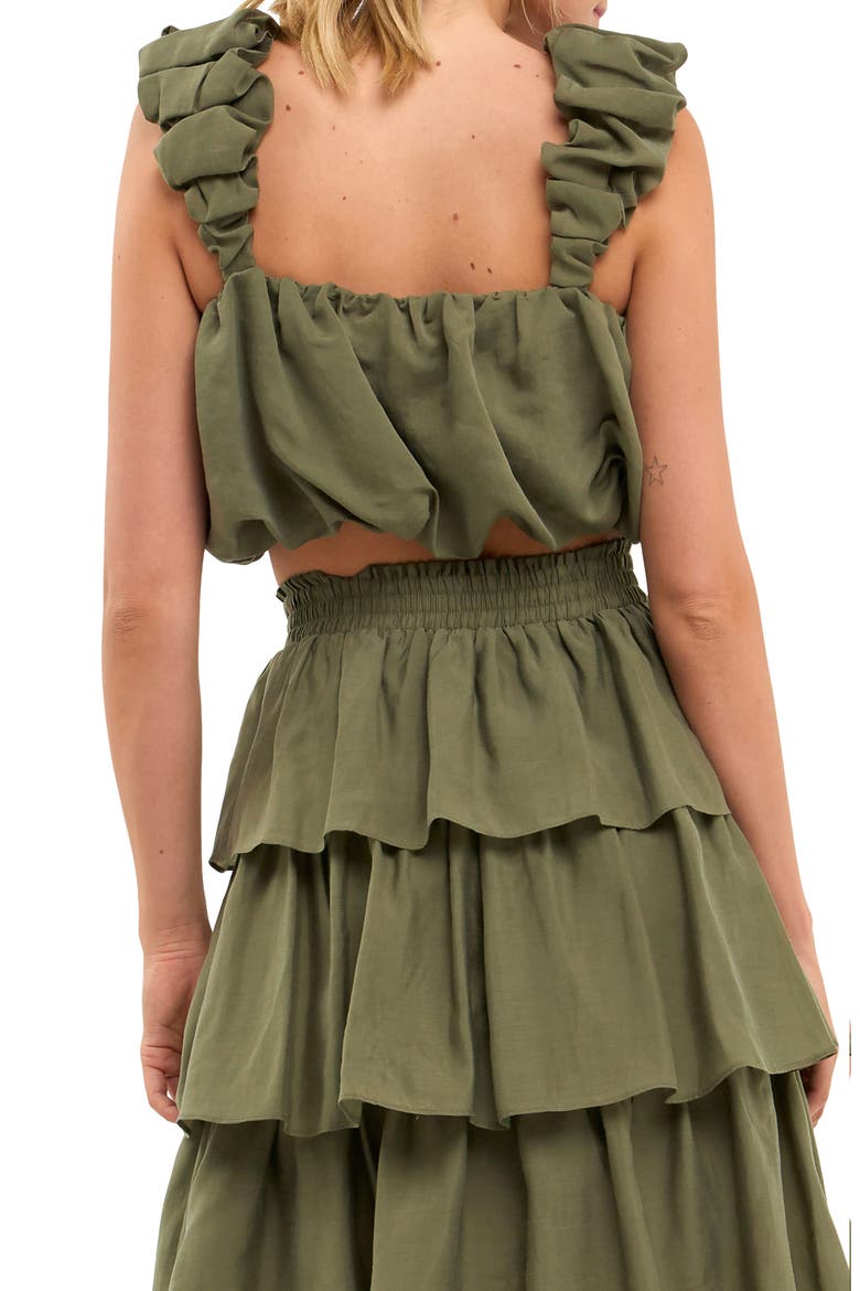 Bubble Crop Tank, Alternate, color, OLIVE