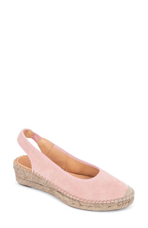 slingback wedge heels