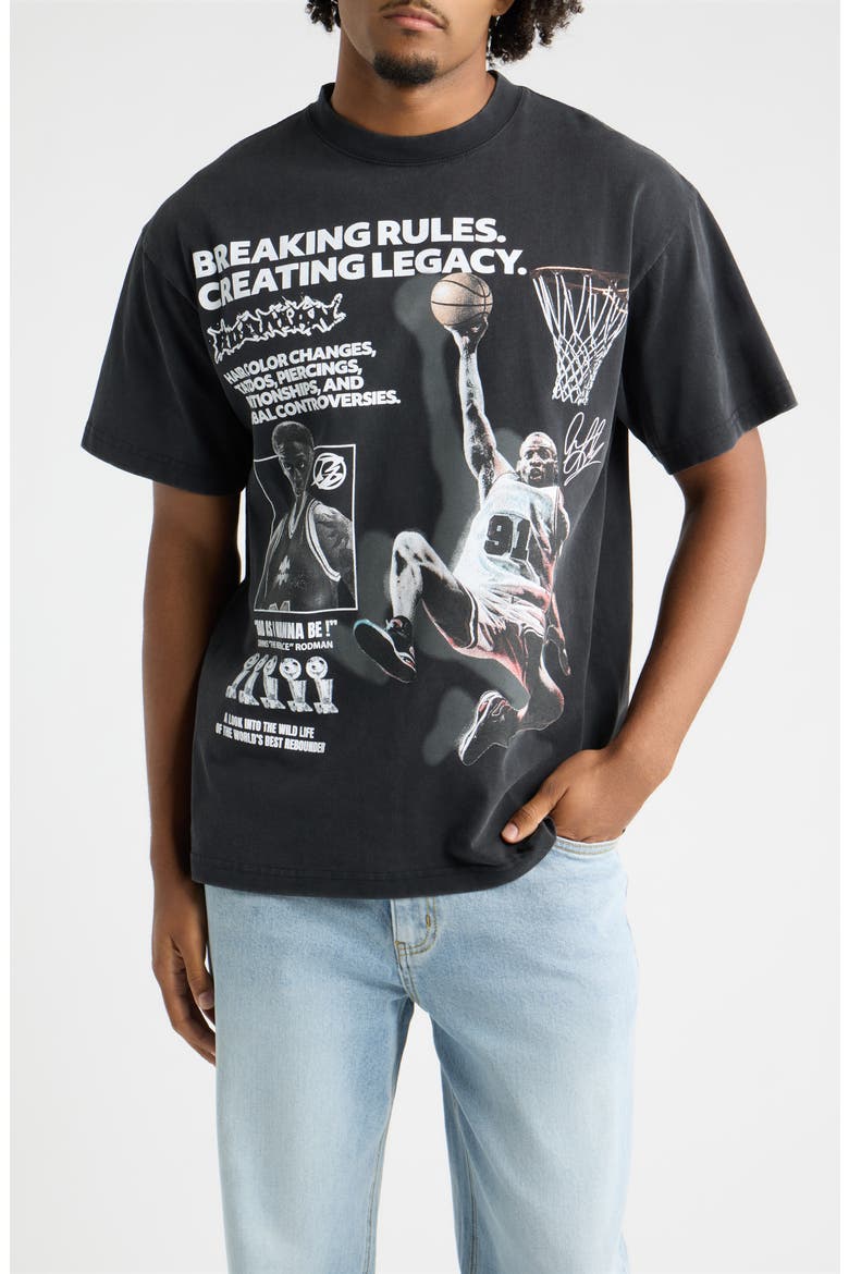 Rodman Creating Legacy Graphic T-Shirt, Main, color, WASHED BLACK