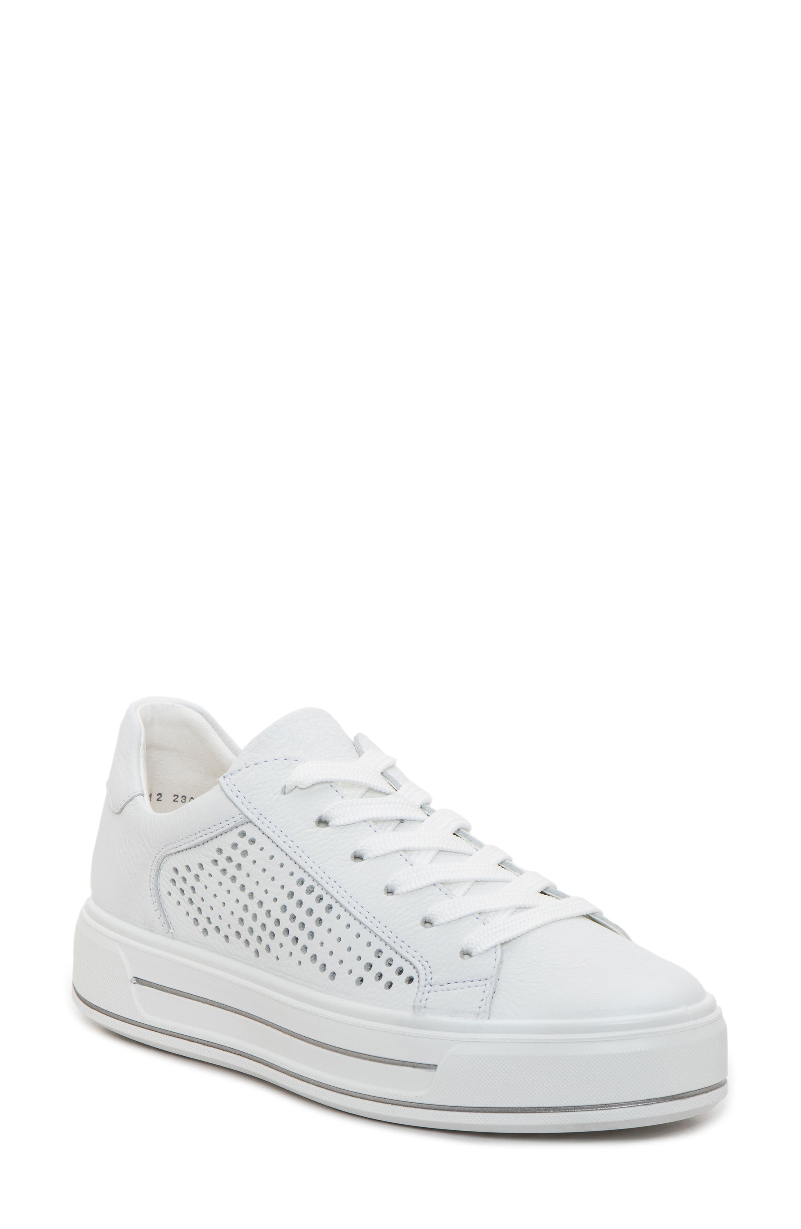 ara Carol Perforated Sneaker, Main, color, White