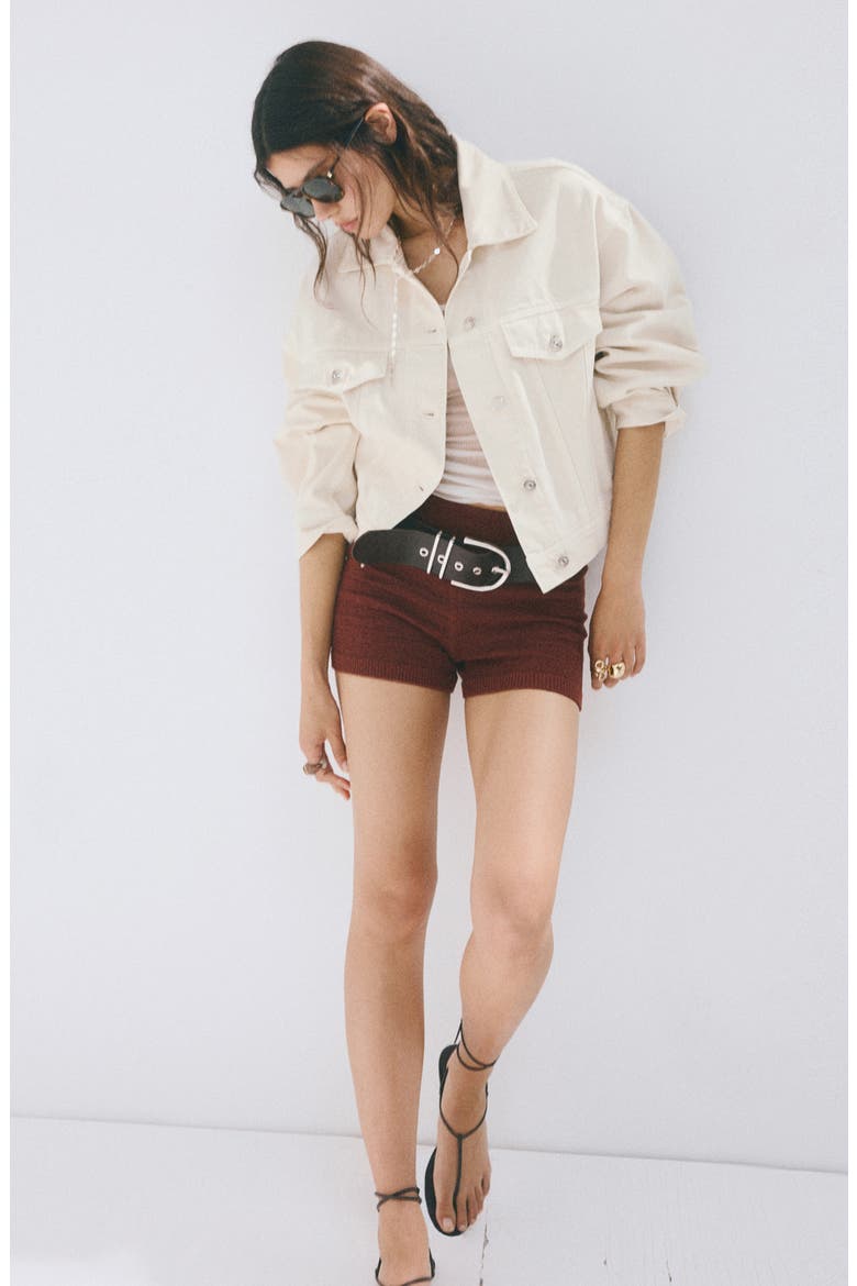 Kika Denim Trucker Jacket, Alternate, color, ECRU