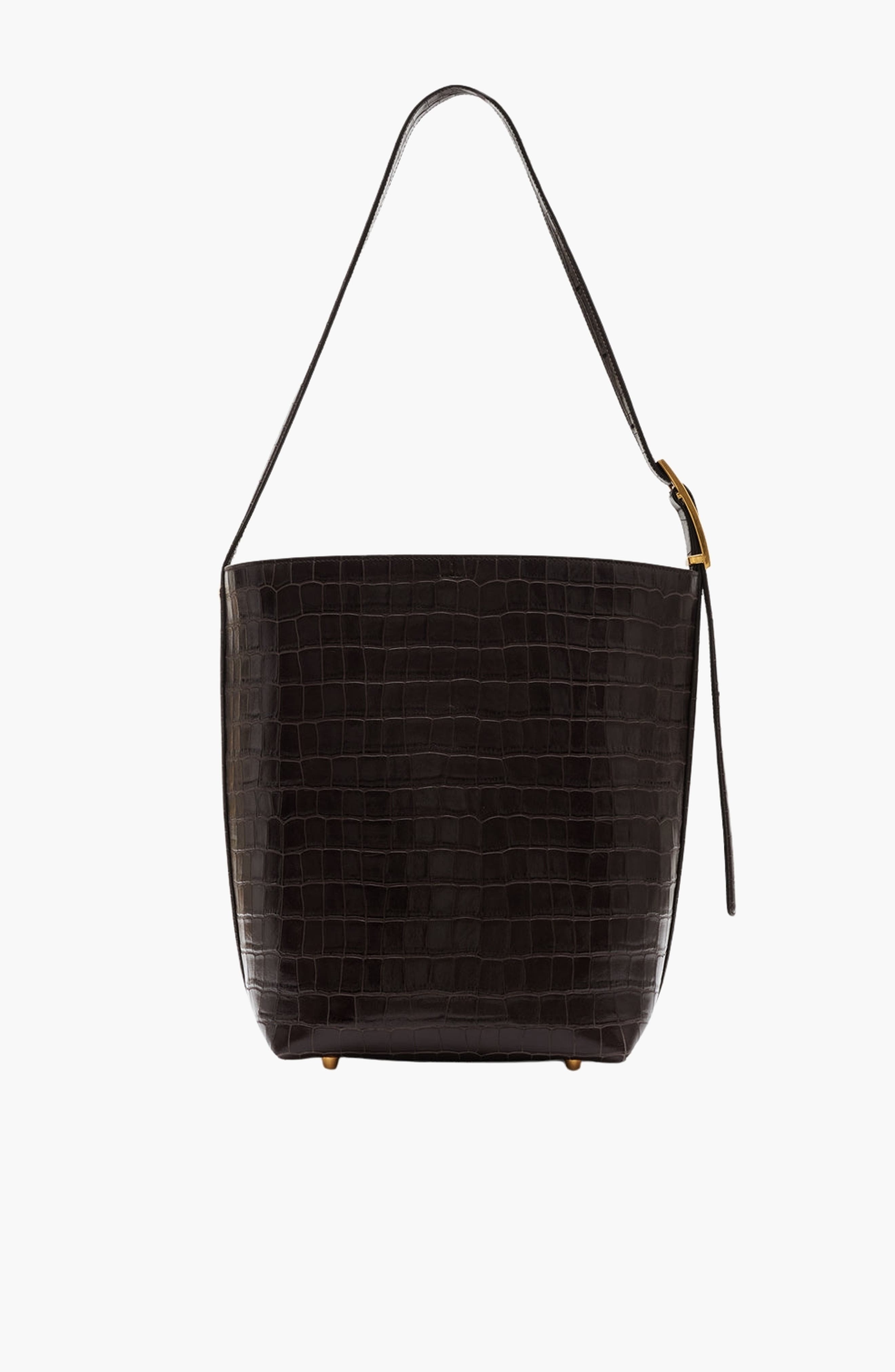 Elly Embossed Bucket Bag, Alternate, color, Dark Brown