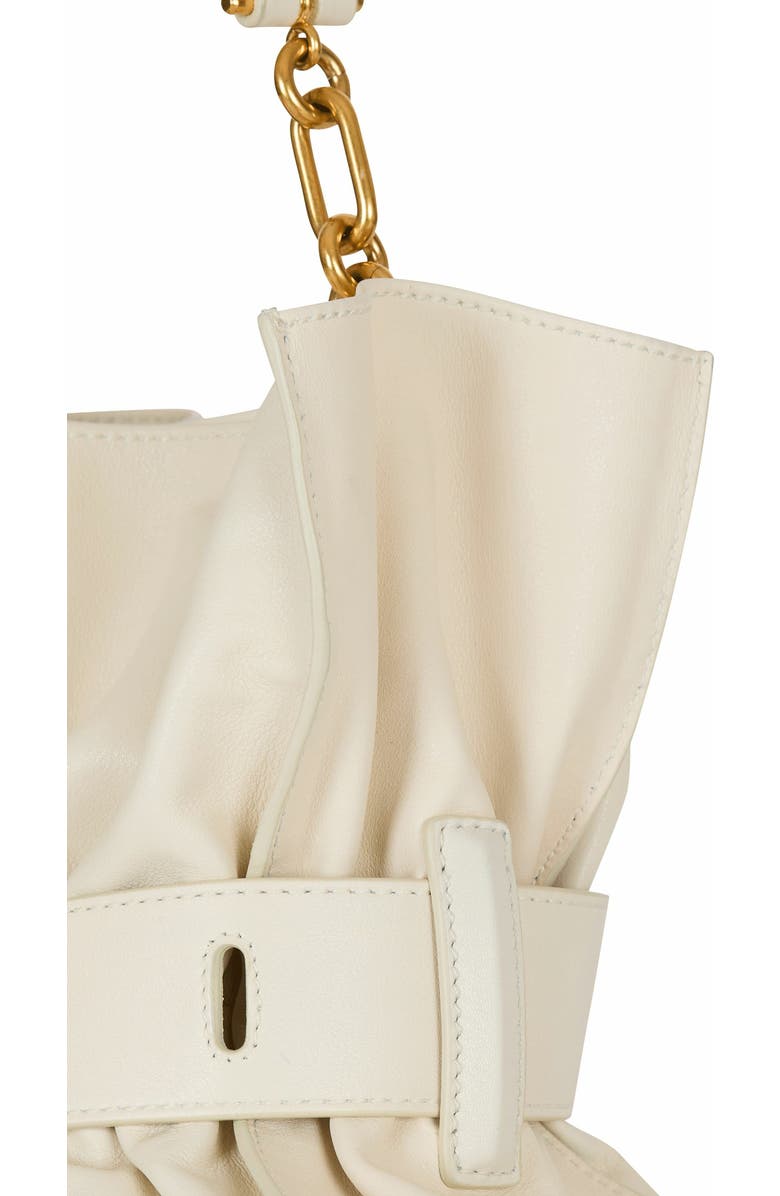 Balmain Medium Anthem Shoulder Bag In Leather, Alternate, color, White