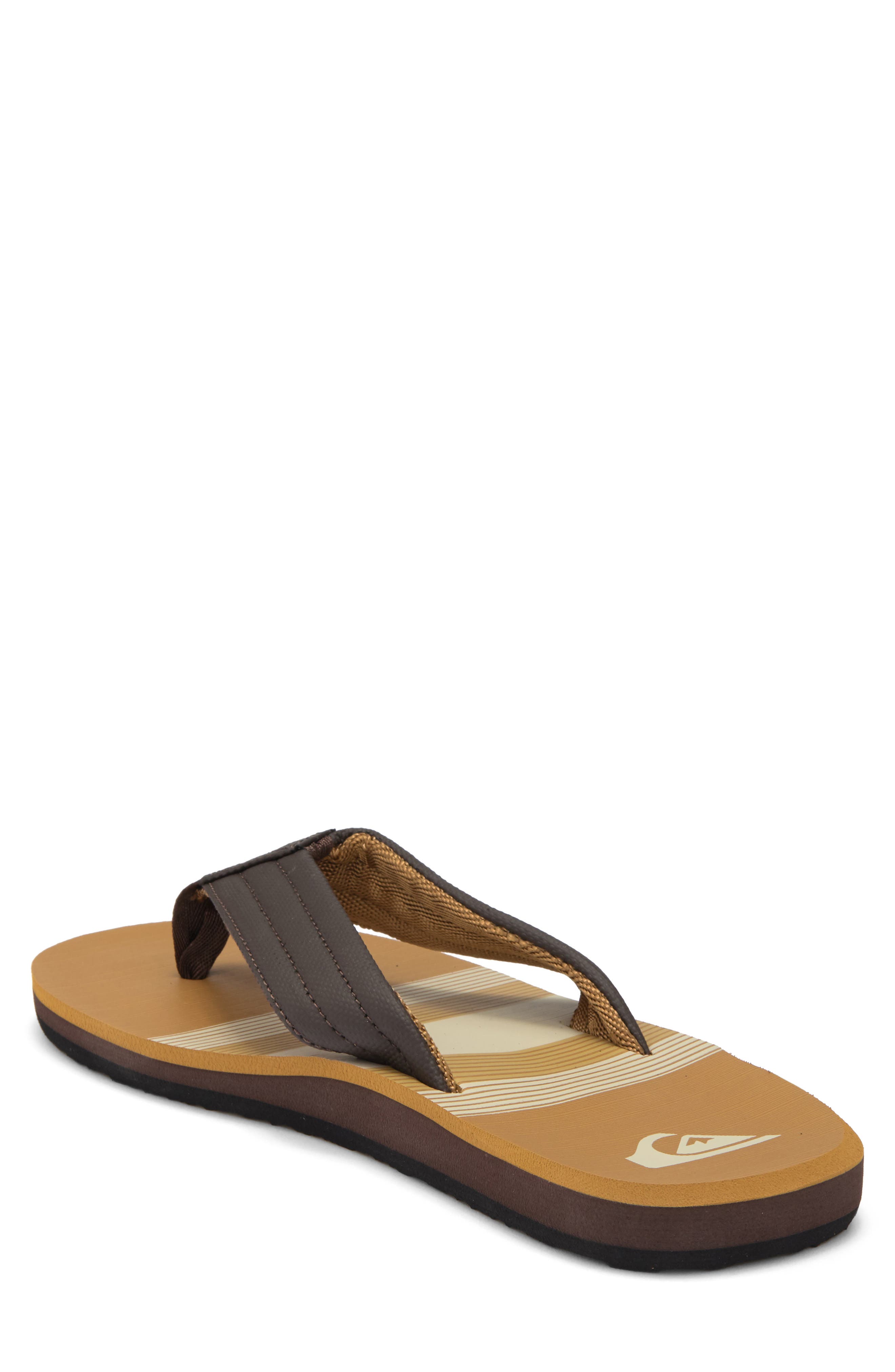 Quiksilver Carver Flip Flop, Alternate, color, Brown