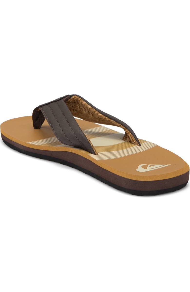 Quiksilver Carver Flip Flop, Alternate, color, Brown