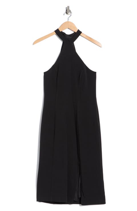 Asymmetric Neck Sheath Dress