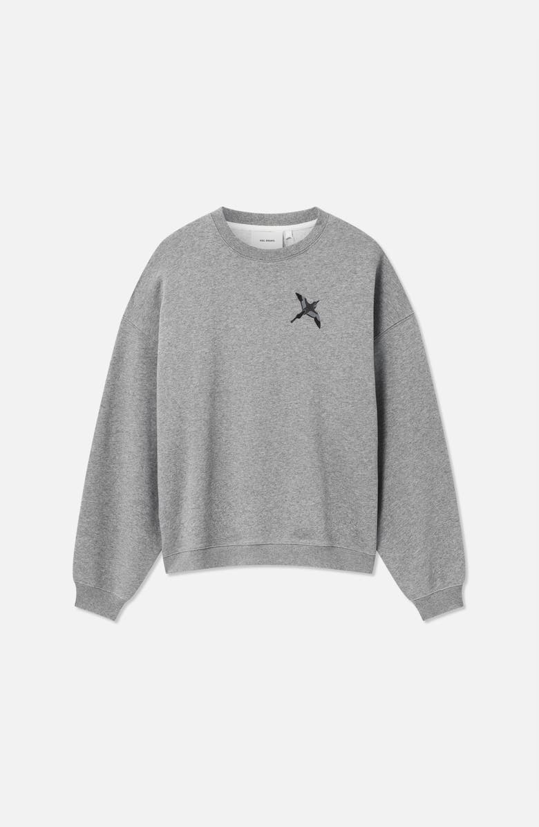 Axel Arigato Micro Bee Bird Sweatshirt, Main, color, Grey Melange