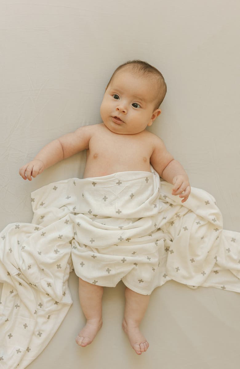 little unicorn Knit Crib Sheet, Alternate, color, Grey