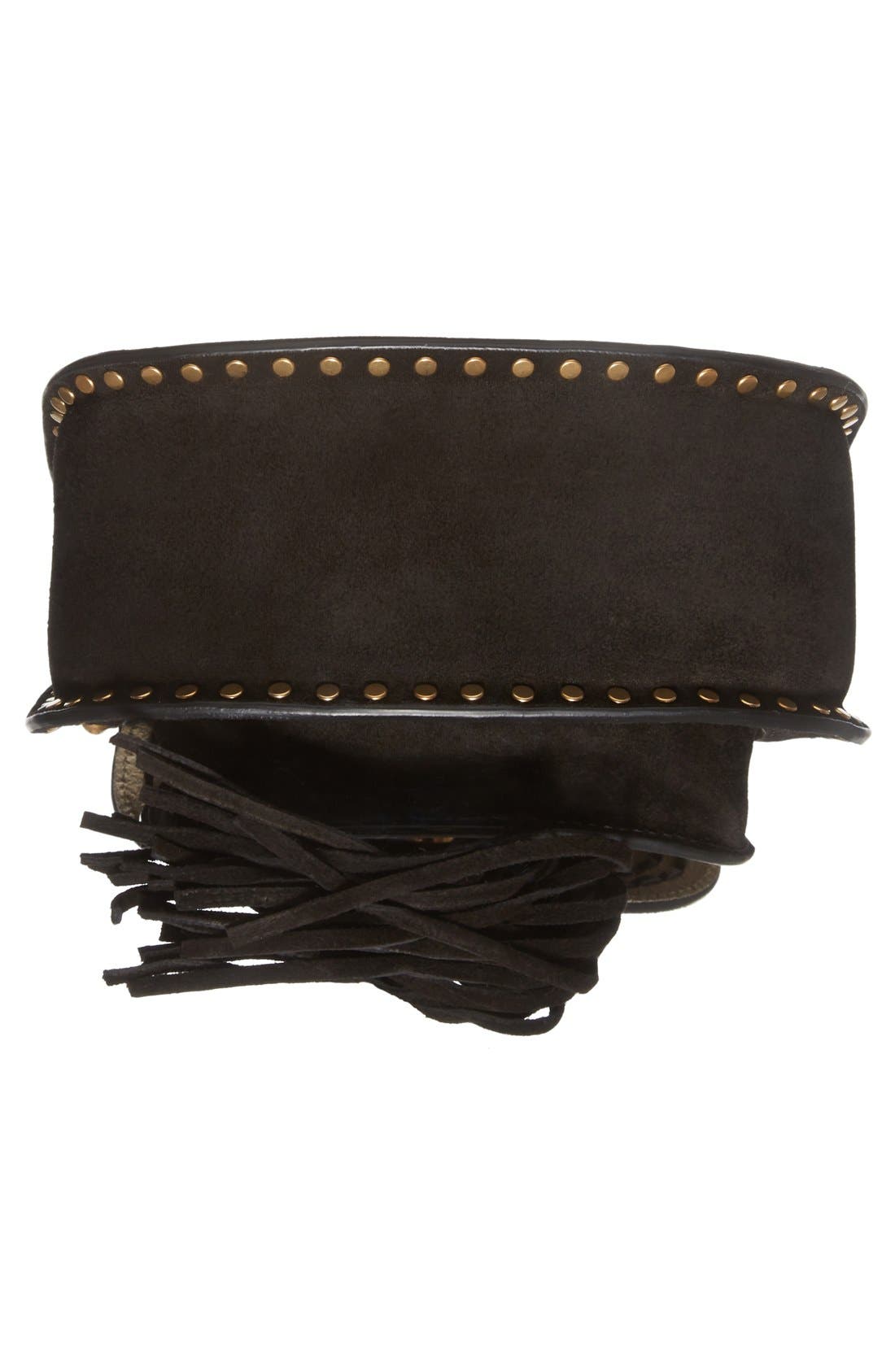 'Mini Hudson' Crossbody Bag, Alternate, color, BLACK