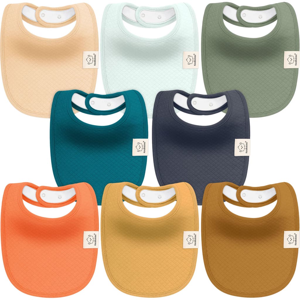 Keababies 8-pack Quin Drool Bibs In Eclipse